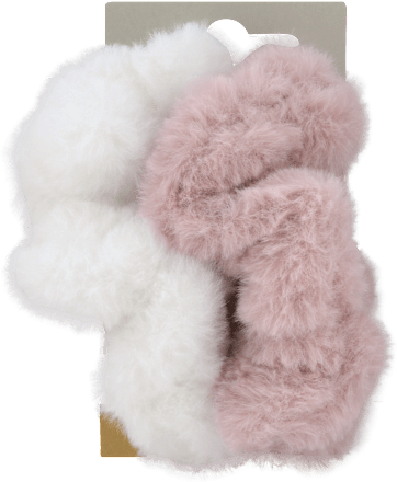 Gumičky do vlasov scrunchie - biela a ružová s-he stylecollection