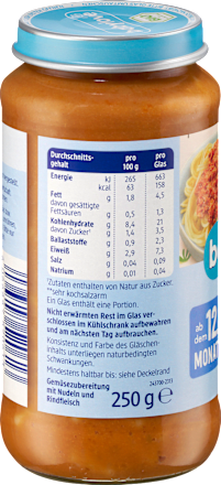 Meniu spaghete bolognese 12+ babylove