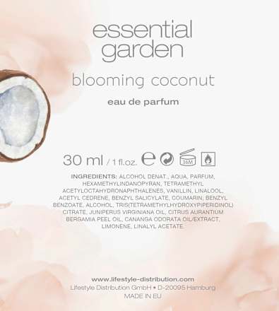 Blooming coconut Eau de Parfum essential garden