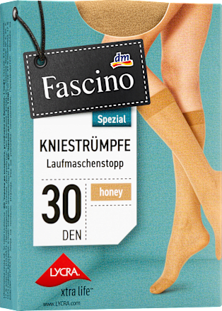 Térdharisnya 30den, szemlefutás-biztos, honey, 39-42 Fascino
