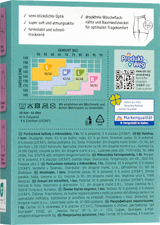 Микрофибърен чорапогащник 40 DEN, черен,XL 50-52 Fascino