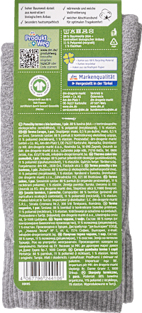 Socken mit wärmendem Vollfrottee grau Gr. 35-38 Fascino