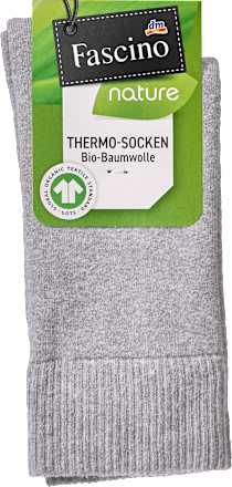 Socken mit wärmendem Vollfrottee grau Gr. 35-38 Fascino
