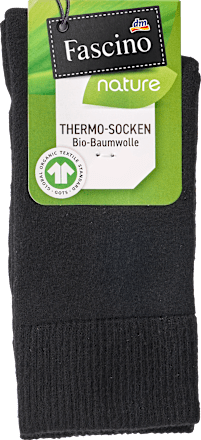 Socken mit wärmendem Vollfrottee schwarz Gr. 39-42 Fascino