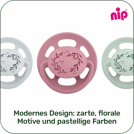 Schnuller Cherry grün/braun, Gr. 2, ab 6 Monate Nip