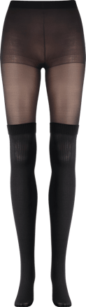 Strumpfhose Overknee mit 2-in-1-Look schwarz Gr. 38/40, 20 DEN nur die