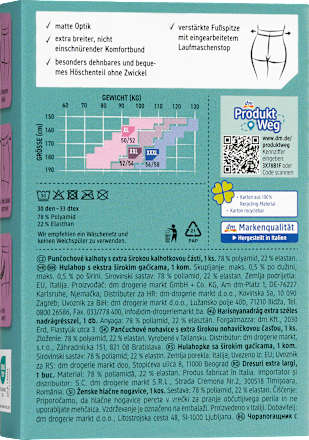 Pančuchové nohavice Curvy, veľ. 56/58, 30 DEN, čierne Fascino
