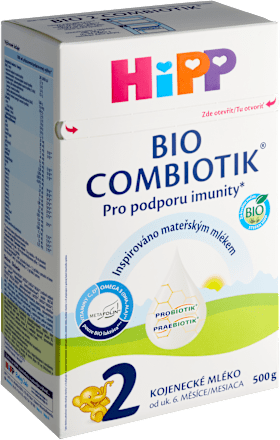 BIO pokračovací mléčná kojenecká výživa 2 Combiotik 6m HiPP