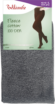punčochové kalhoty Fleece cotton šedé vel. L Bellinda