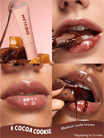Lipgloss Care Crystal Glaze Cocoa Cookie SHEGLAM