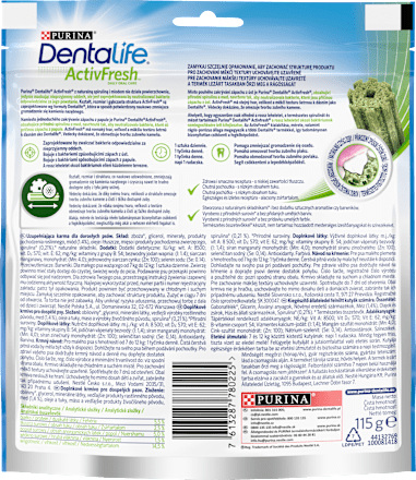 ActivFresh snack pro psy DAILY ORAL CARE PURINA Dentalife