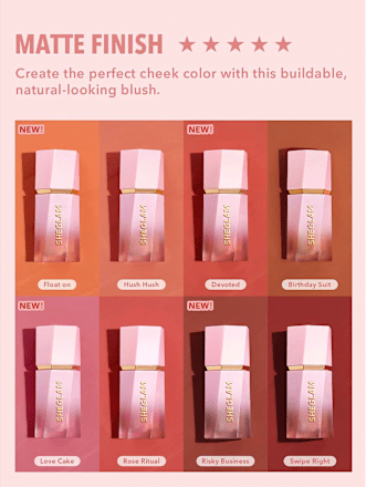 Blush Liquid Matte Color Bloom Finish Hush Hush SHEGLAM