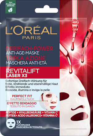 Tuchmaske Anti Age Dreifach-Power L'ORÉAL PARiS