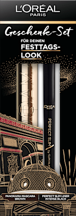 Geschenkset Für deinen Festtagslook Mascara Panorama Brown + Eyeliner Perfect Slim 2 Grey L'ORÉAL PARiS