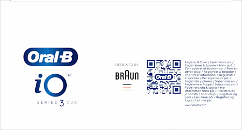 Elektrische Zahnbürste Duo iO3 Matt schwarz & blau Oral-B