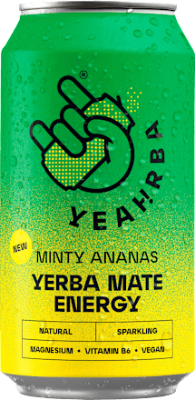 Nealkoholický sýtený nápoj Natural Energy Minty Ananas YEAHRBA