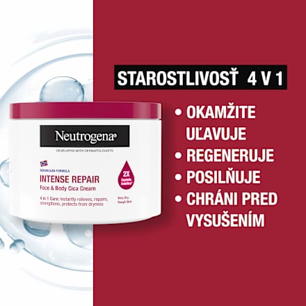Regeneračný pleťový a telový krém Intense Repair Cica  Neutrogena