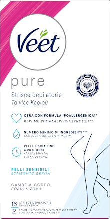 Pure Strisce Depilatorie Corpo Veet