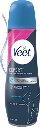Silky Fresh Crema depilatoria spray pelli sensibili Veet