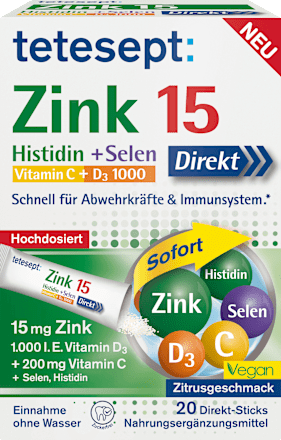 Zink 15µg Sticks 20 St tetesept