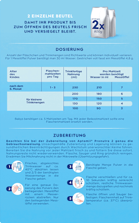 Folgemilch 2 Pronutra nach dem 6. Monat Aptamil