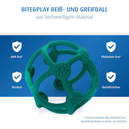 Beiß- und Greifball Bite & Play petrol Reer