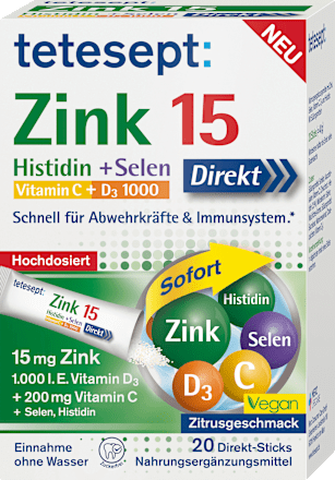 Zink 15µg Sticks 20 St tetesept