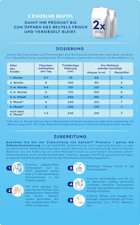 Anfangsmilch 1 Pronutra von Geburt an Aptamil