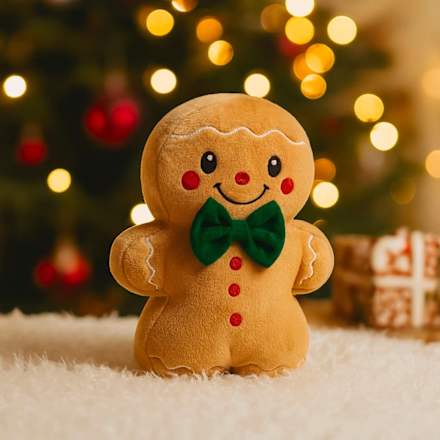 Plüschlebkuchenmännchen mit Schleife Dekorieren & Einrichten