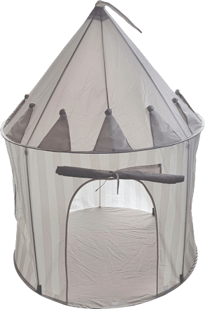 Spielzelt Pop-up aus Polyester Zirkus, grau/weiß (100x130cm) Cleoleo