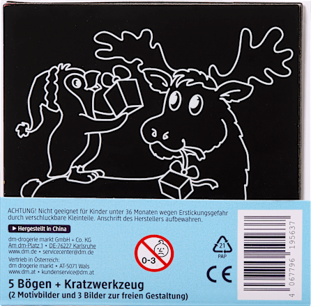 3D vyškrabovací obrázky set SauBär
