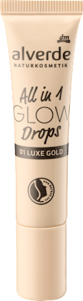 Highlighter All in 1 Glow Drops 01 Luxe Gold alverde NATURKOSMETIK