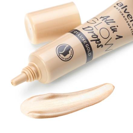 Highlighter All in 1 Glow Drops 01 Luxe Gold alverde NATURKOSMETIK