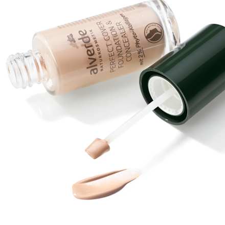 Fond de ten și corector Perfect Cover 20 Almond alverde NATURKOSMETIK
