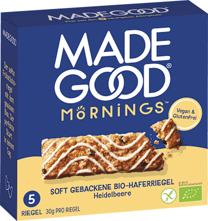 Müsliriegel, Blueberry Flavour, Soft Baked Oat Bars (5 Stück) Made Good