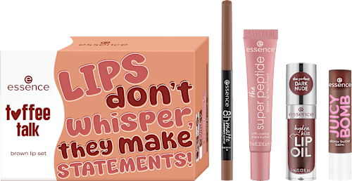 Geschenkset Toffee Talk Brown Lip 01 Pout Au Chocolat essence