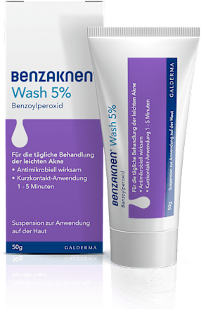 Benzaknen Wash 5% Suspension zur Anwendung auf der Haut BENZAKNEN