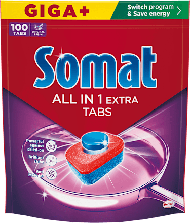 ALL IN 1 EXTRA tablete za mašinsko pranje posuđa Somat