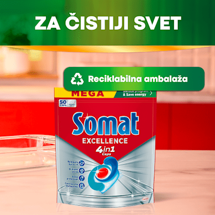 EXCELLENCE 4in1 tablete za mašinsko pranje sudove Somat