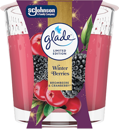 Duftkerze im Glas Winter Berries 112g glade