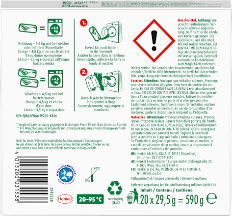 Vollwaschmittel Power Bars Persil