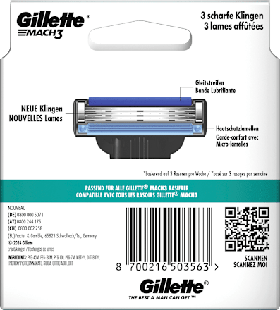 Rasierklingen, Mach3 Gillette
