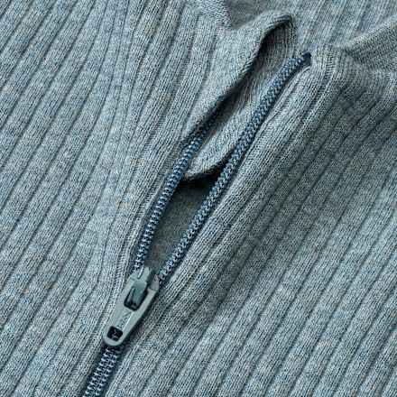 Schlafanzug mit Wolle & Ripp-Struktur, grau melange, Gr. 62/68 ALANA