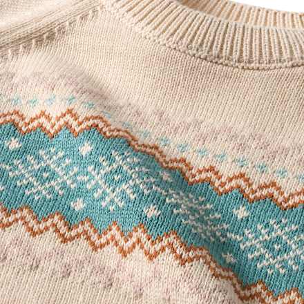 Pullover aus Strick mit Norweger-Muster, beige & blau, Gr. 98 ALANA