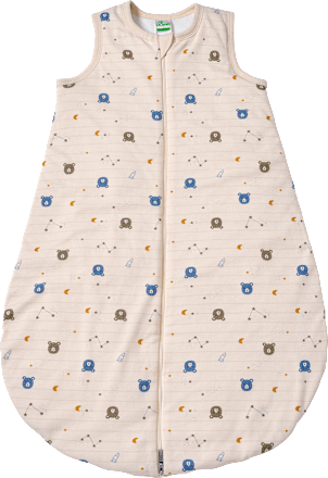 Schlafsack 3 TOG mit Weltall-Bären-Muster, beige, 70 cm ALANA