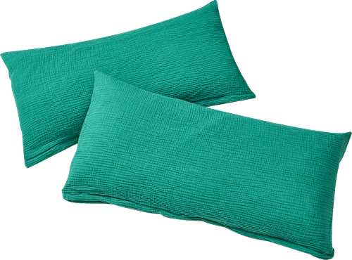 Kissenbezüge aus Musselin, grün, 40 x 80 cm ALANA