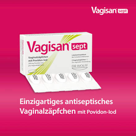 Vagisan sept Vaginalzäpfchen mit 200mg Povidon-Iod Vagisan