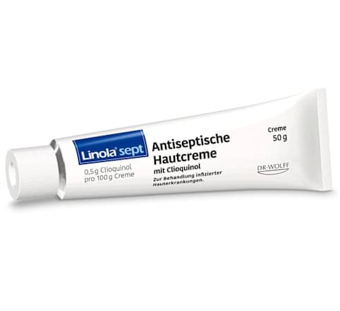 Linola sept Antiseptische Hautcreme mit 0,5g Clioquinol Linola