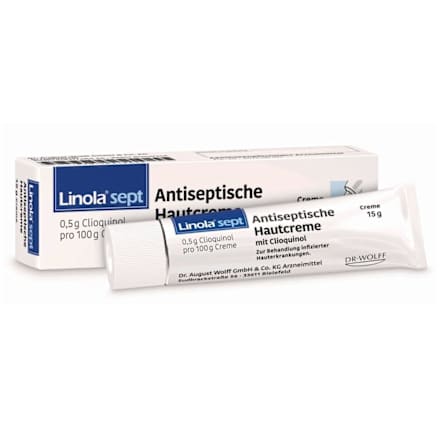 Linola sept Antiseptische Hautcreme mit 0,5g Clioquinol Linola
