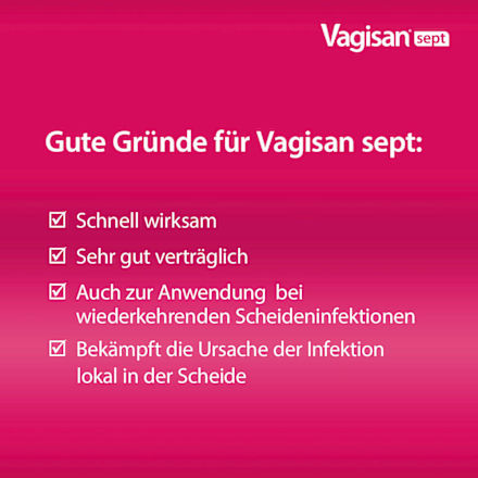 Vagisan sept Vaginalzäpfchen mit 200mg Povidon-Iod Vagisan